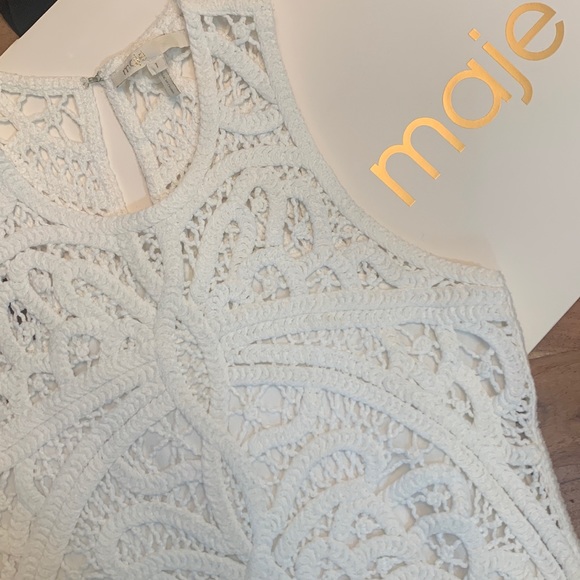 Maje - White Macrame Dress - Picture 3 of 3